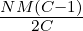 \frac{NM(C-1)}{2C}