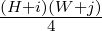 \frac{(H+i)(W+j)}{4}